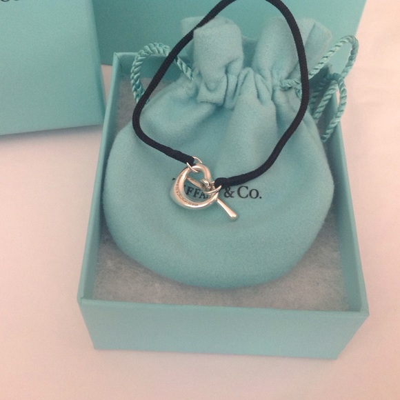 Tiffany Co Open Heart Silk Bracelet 